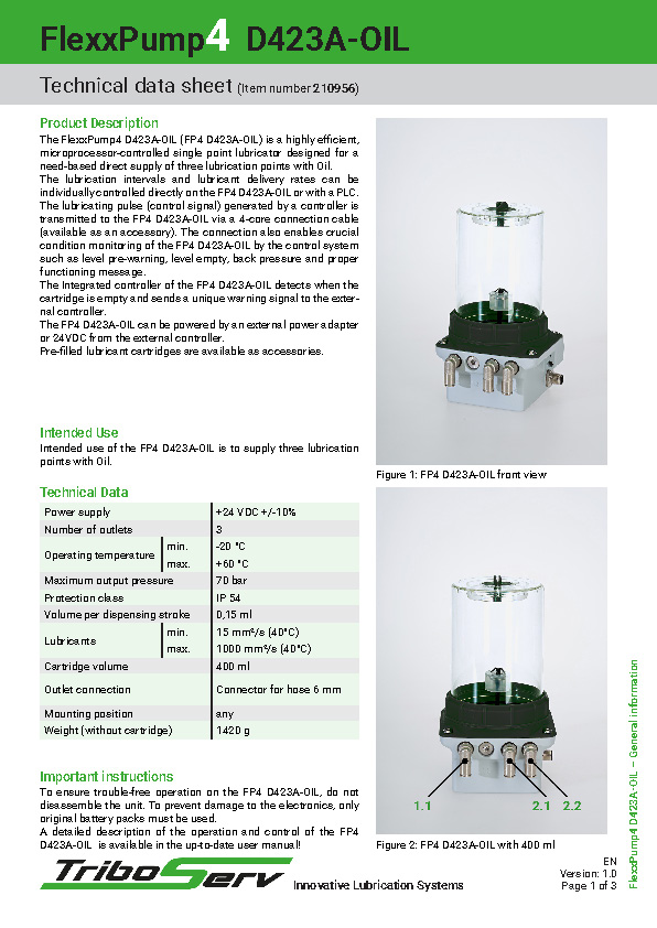 flexxpump fp4 d423a oil 210956 en